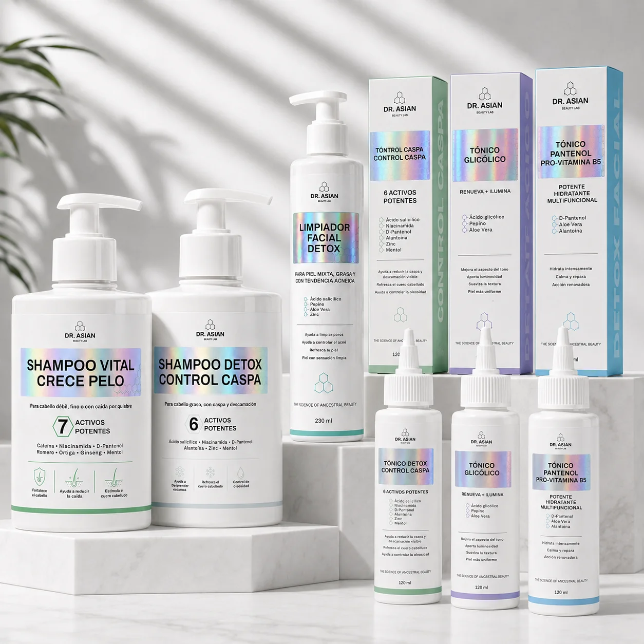 Familia de productos — Dr. Asian · Blondas Paraguay