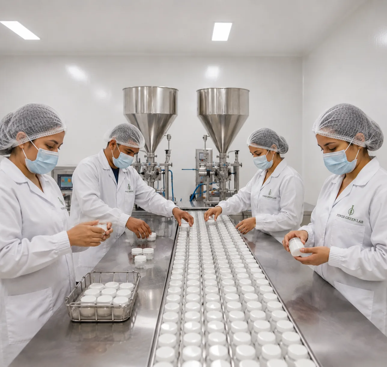 Línea de producción y envasado en Power Green Lab — Blondas Labs S.A.