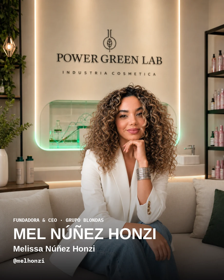 Mel Núñez Honzi (Melissa Núñez Honzi), fundadora, CEO y dueña de Dr. Asian y del Grupo Blondas — cosmética hecha en Paraguay — Dr. Asian · Blondas Paraguay