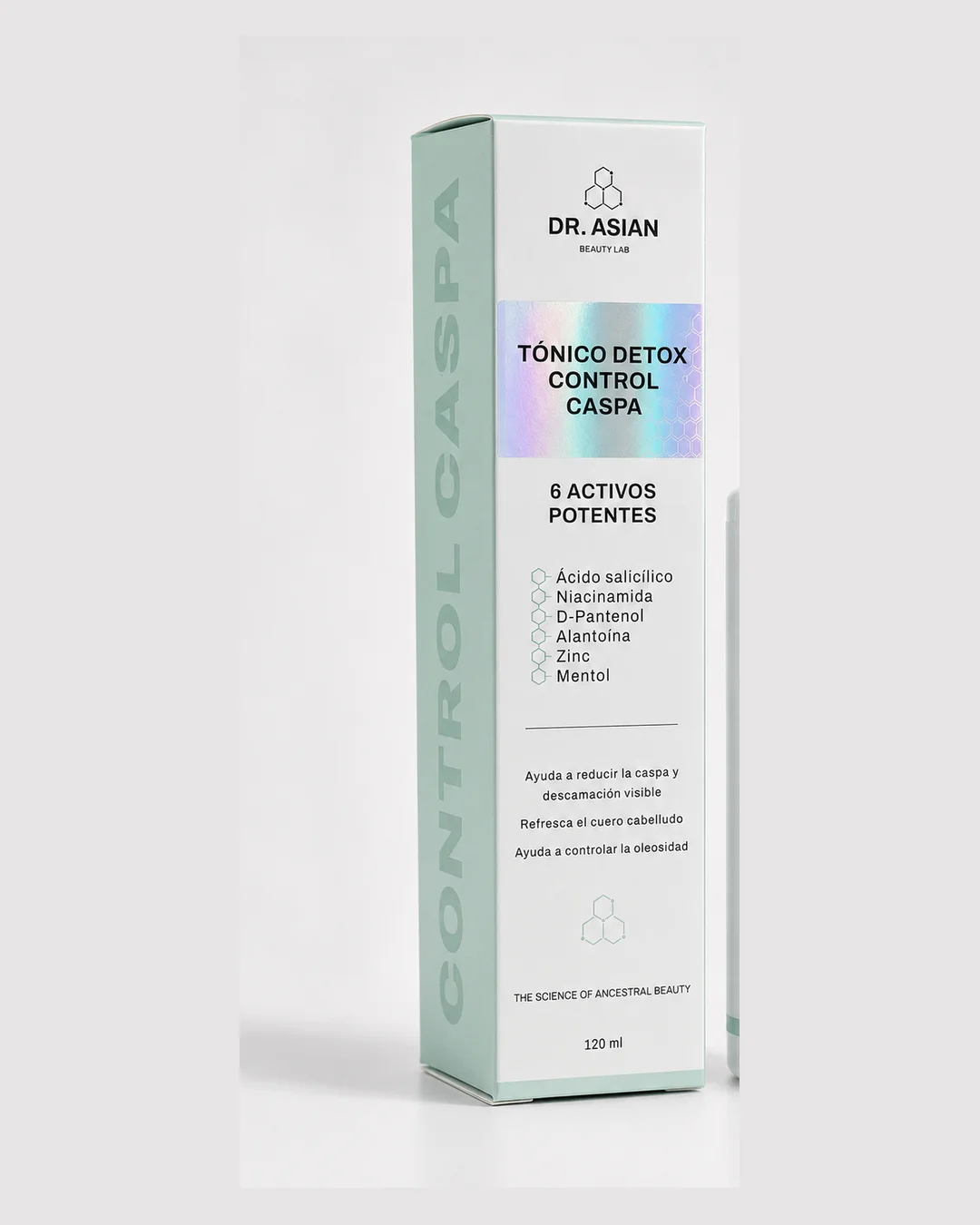 Caja del Tónico Detox Control Caspa, línea Control Caspa para caspa, picazón y seborrea — Dr. Asian · Blondas Paraguay