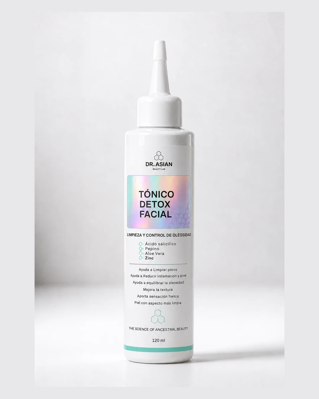 Frasco del Tónico Detox Facial con pico dosificador para acné y piel grasa — Dr. Asian · Blondas Paraguay