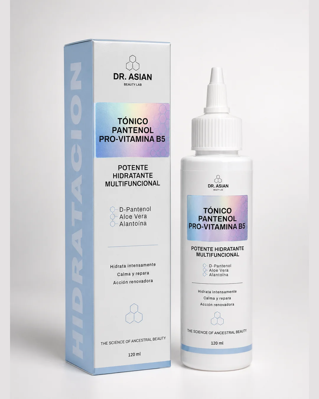 Tónico Pantenol Pro-Vitamina B5 para calmar, hidratar y reparar la piel — Dr. Asian · Blondas Paraguay