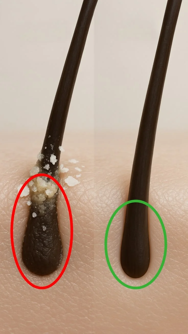 Exceso de sebo que tapa el poro: el terreno de la caspa y la seborrea — Dr. Asian · Blondas Paraguay